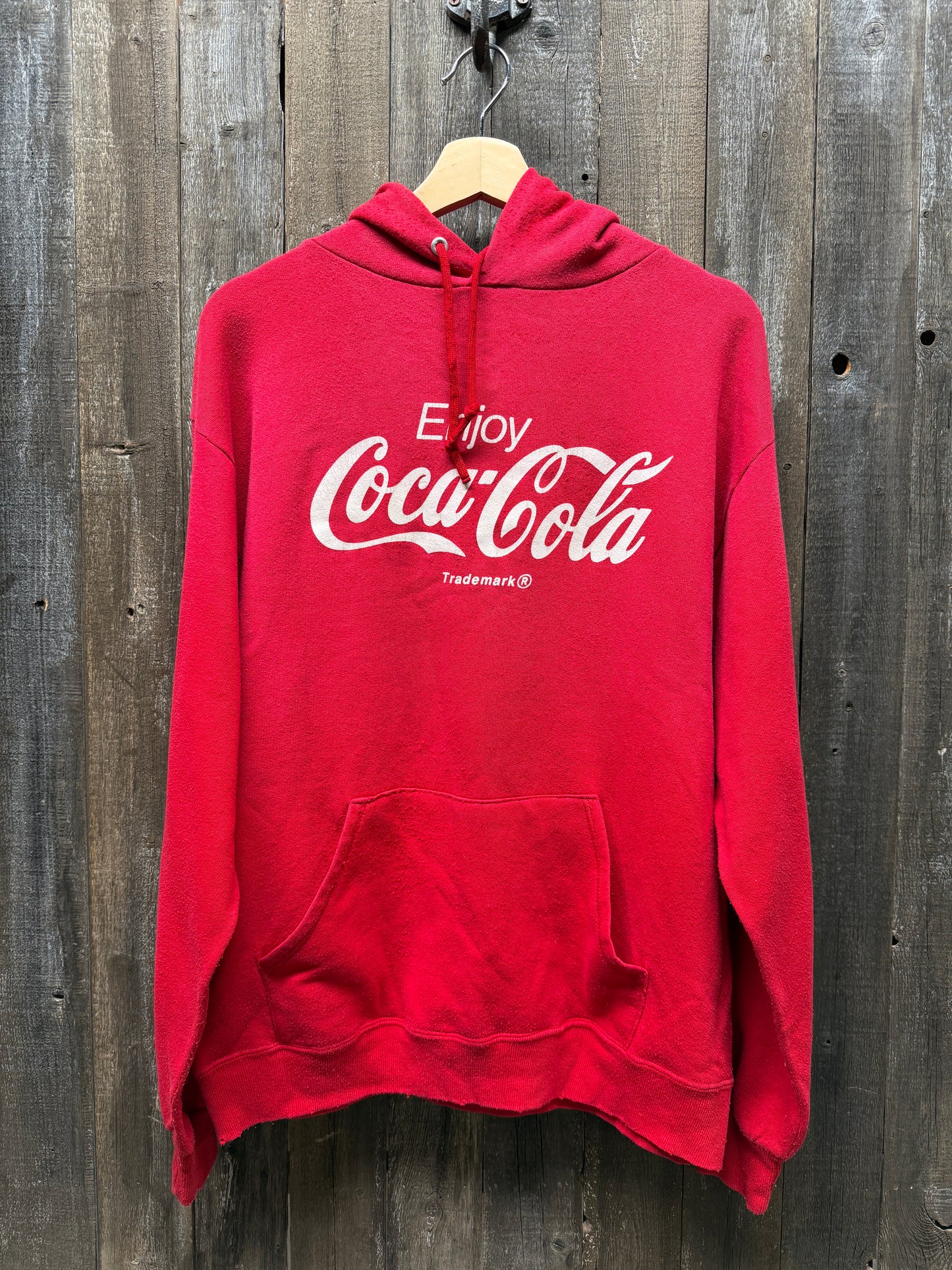 Vintage Coca Cola Hoodie Sweatshirt -M/L-Customize Your Embroidery Wording