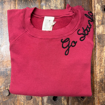 CUT & SEW COLOR WARM COLOR SWEATS WITH CUSTOM HAND EMBROIDERY (11 Colors)