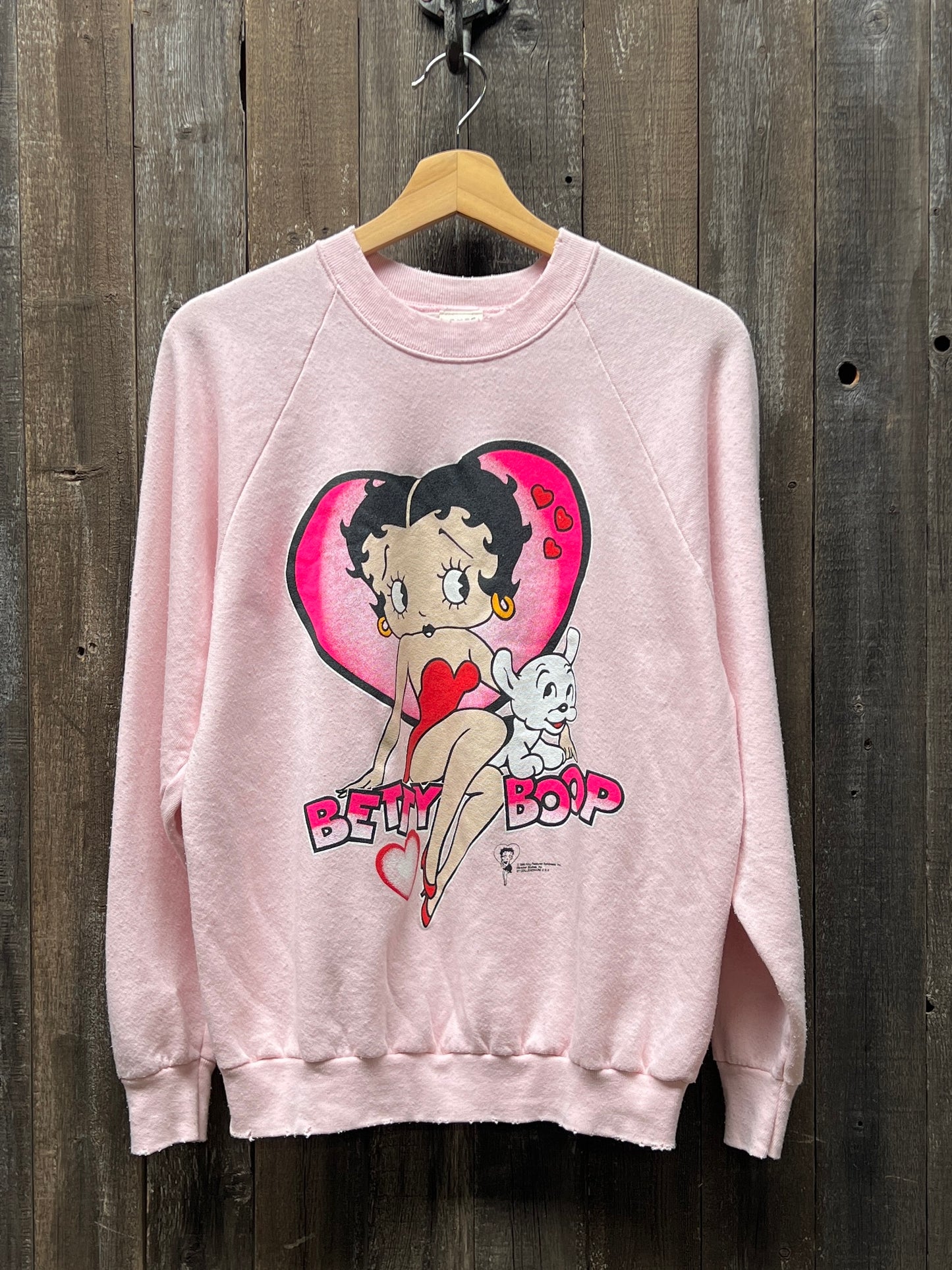 Vintage Betty Boop Sweatshirt -S/M-Customize Your Embroidery Wording