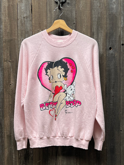 Vintage Betty Boop Sweatshirt -S/M-Customize Your Embroidery Wording