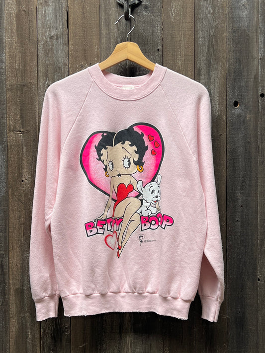 Vintage Betty Boop Sweatshirt -S/M-Customize Your Embroidery Wording