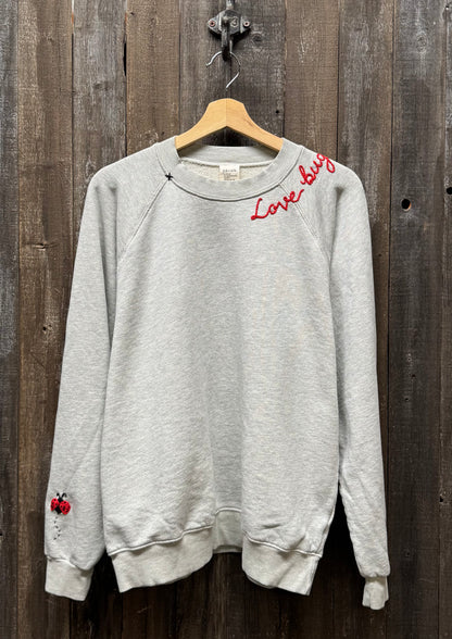 lovebug Sweatshirt-Customize Your Embroidery Wording (16 Colors)