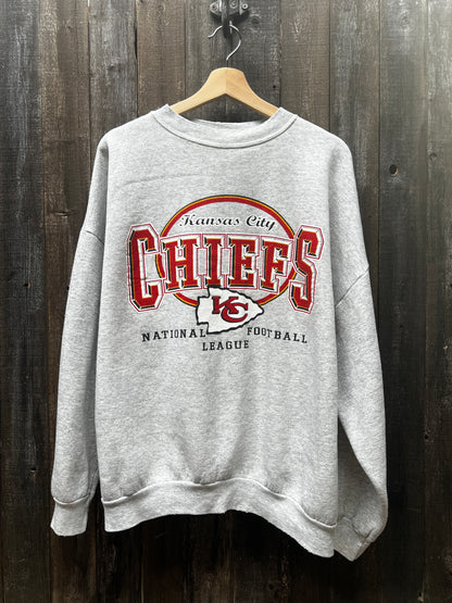 Vintage Kansas Chiefs Sweatshirt -XL-Customize Your Embroidery Wording