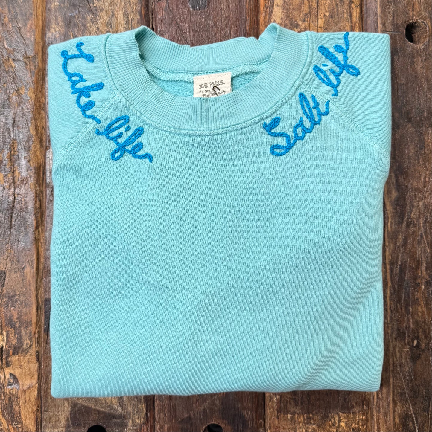 CUT & SEW COLOR COOL COLOR SWEATS WITH CUSTOM HAND EMBROIDERY (7 Colors)