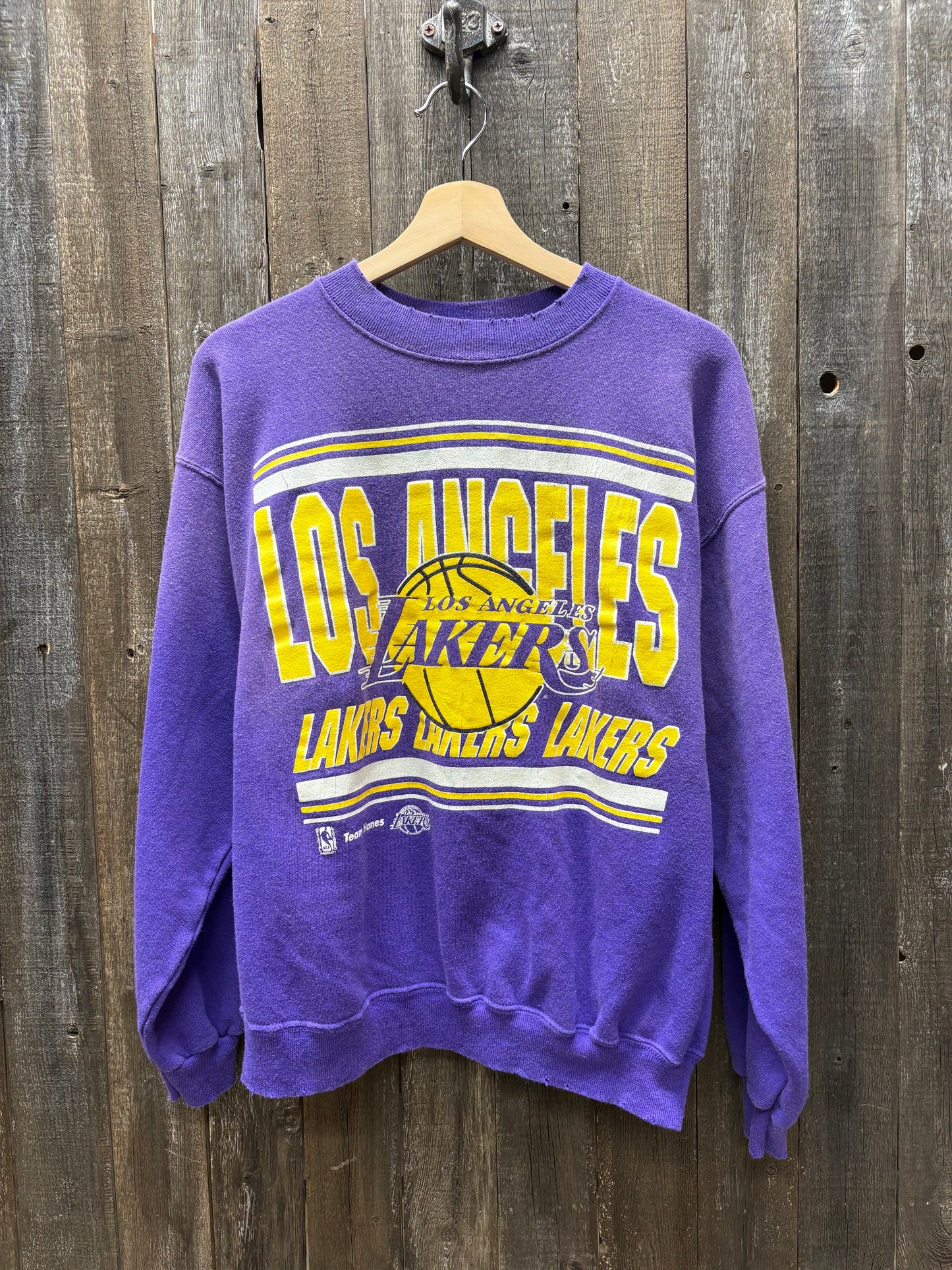 Vintage Lakers Sweatshirt -M-Customize Your Embroidery Wording