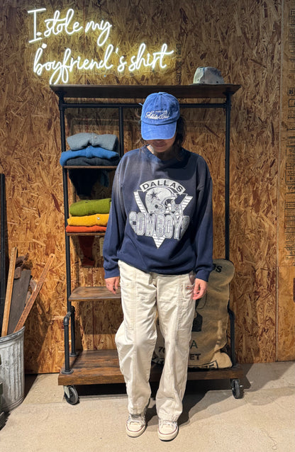 Vintage Dallas Cowboys Sweatshirt -L-Customize Your Embroidery Wording