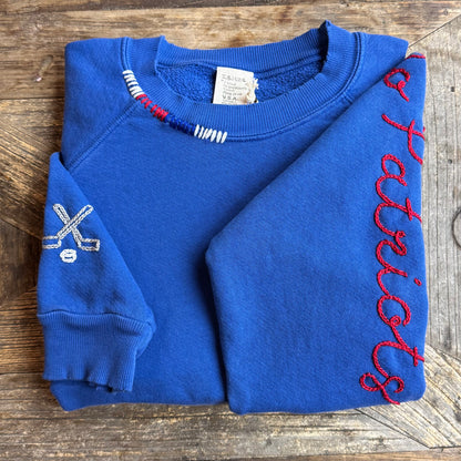 SPORTS TEAM HAND CUSTOM EMBROIDERY ON SLEEVE(20Colors)