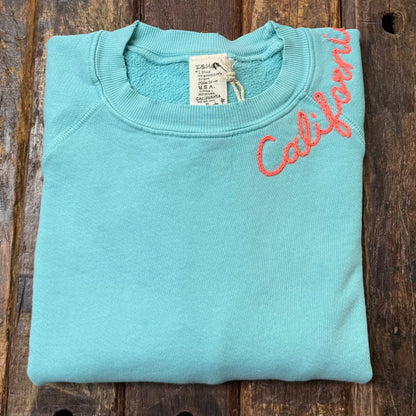 CUT & SEW COLOR COOL COLOR SWEATS WITH CUSTOM HAND EMBROIDERY (7 Colors)