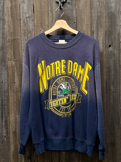 Notre Dame Sweatshirt - M/L-Customize Your Embroidery Wording