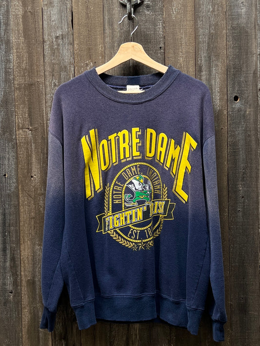 Vintage Notre Dame Sweatshirt - M/L-Customize Your Embroidery Wording