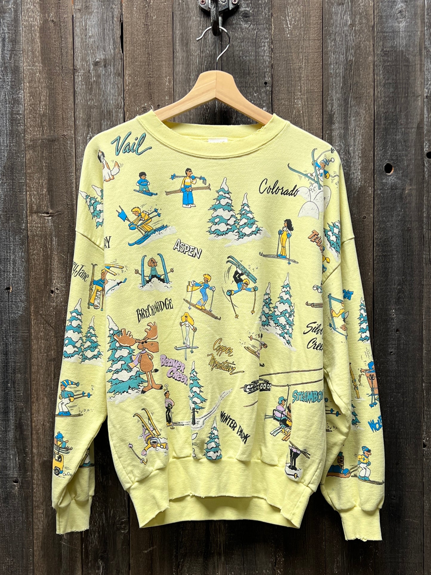 Vintage Allover Sweatshirt -OS-Customize Your Embroidery Wording