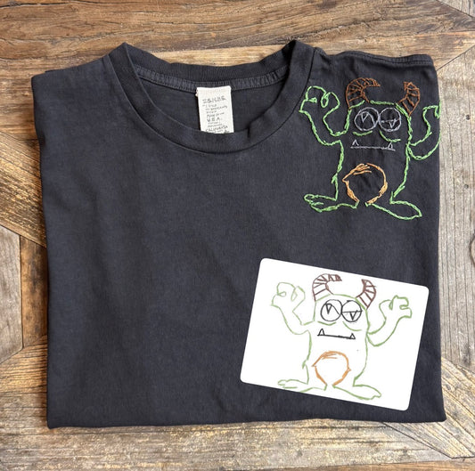 Translate Your Design into Embroidery Unisex Tshirt (Postcard Size 4X6)
