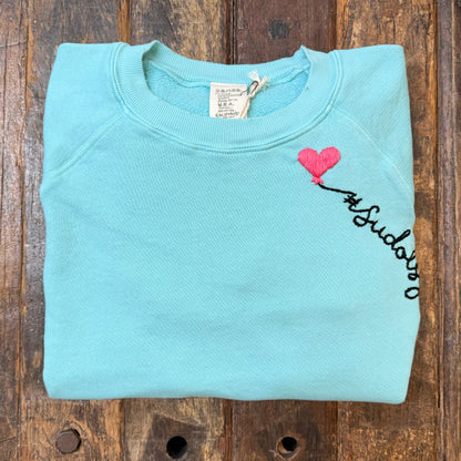 ❤️balloon w/ Custom Hand Embroidery Sweatshirt (11 Colors)