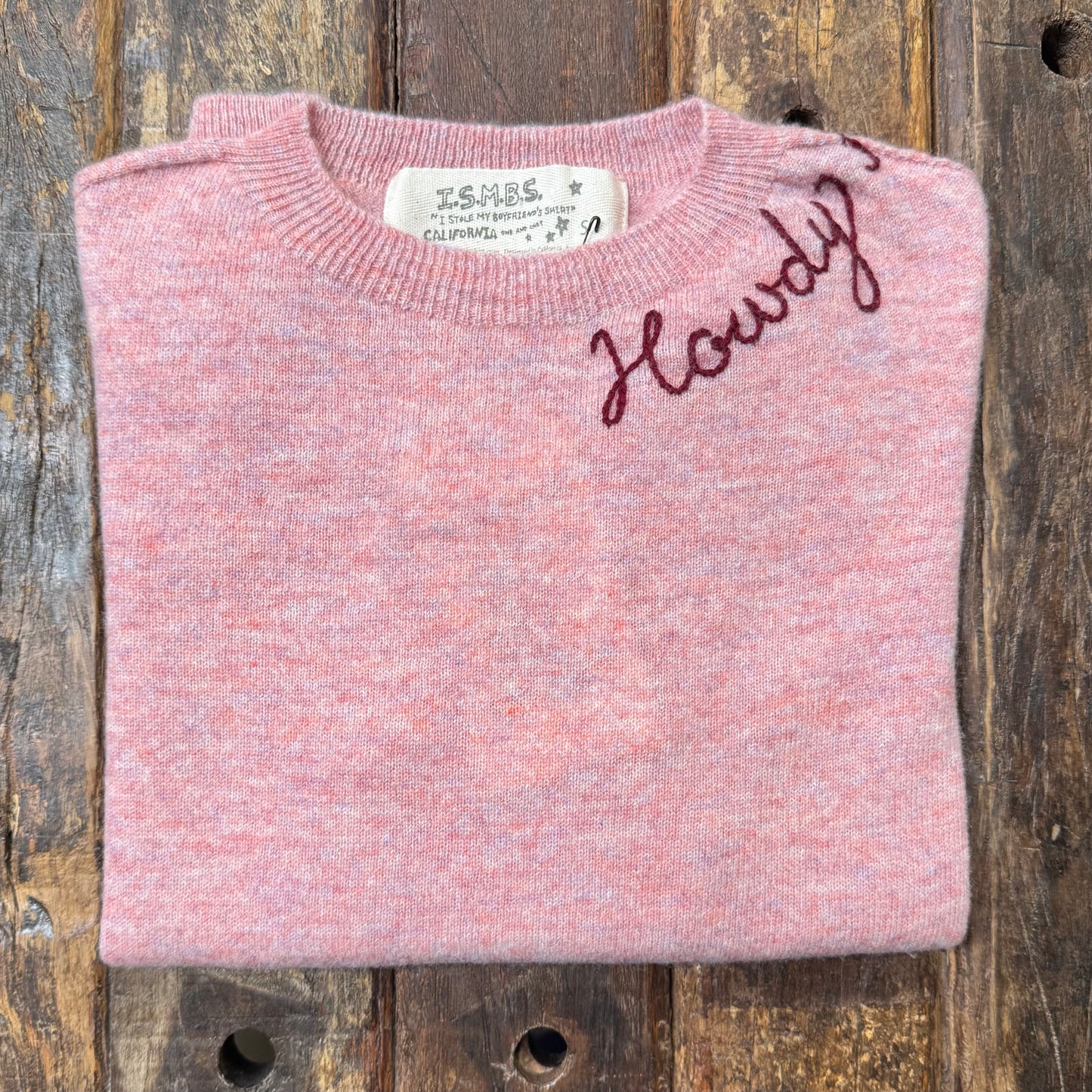 100% Cashmere Sweater - Customize Your Embroidery Wording(12 Colors)