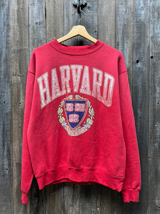 Vintage Harvard Sweatshirt -L-Customize Your Embroidery Wording