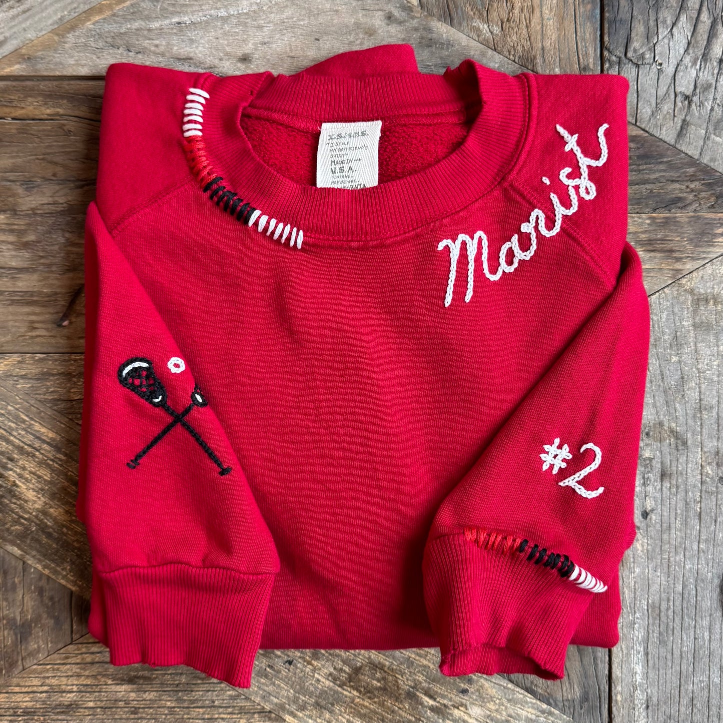 SPORTS TEAM PERSONALIZED HAND EMBROIDERY (21Colors)