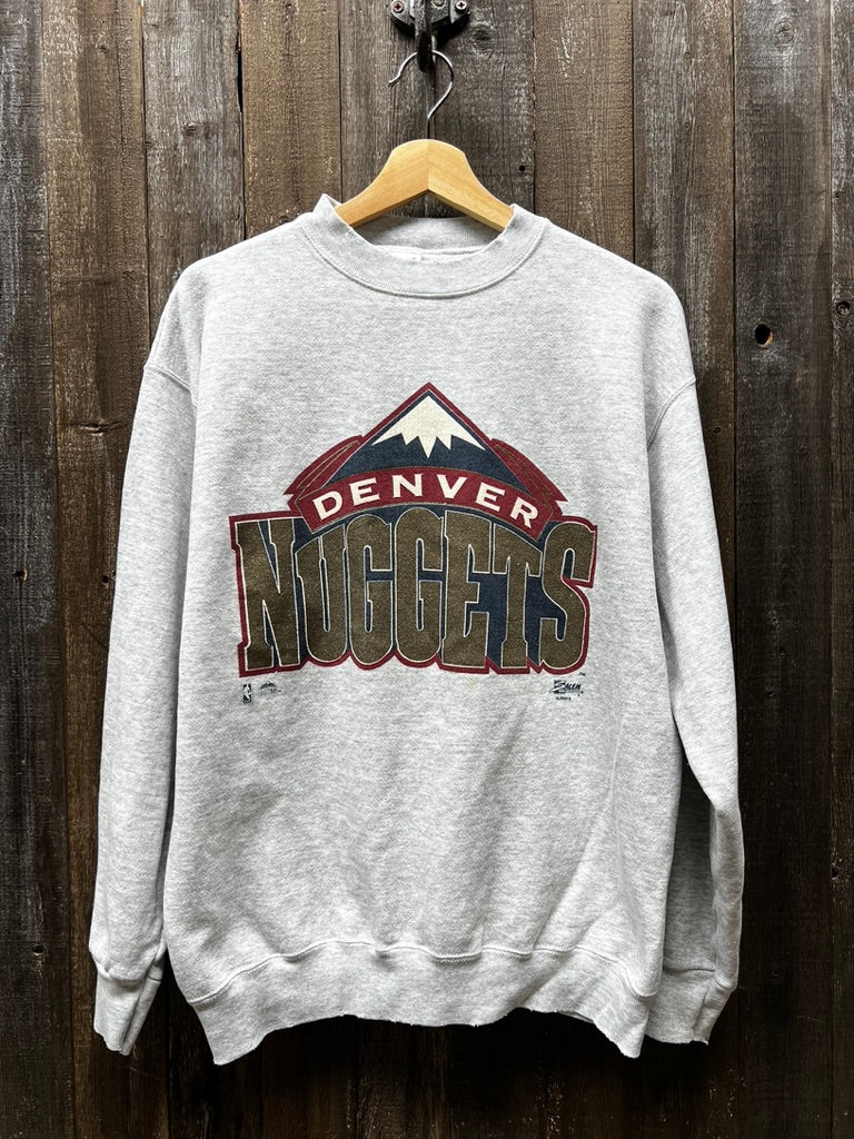 Vintage Denver Nuggets Sweatshirt -L-Customize Your Embroidery Wording