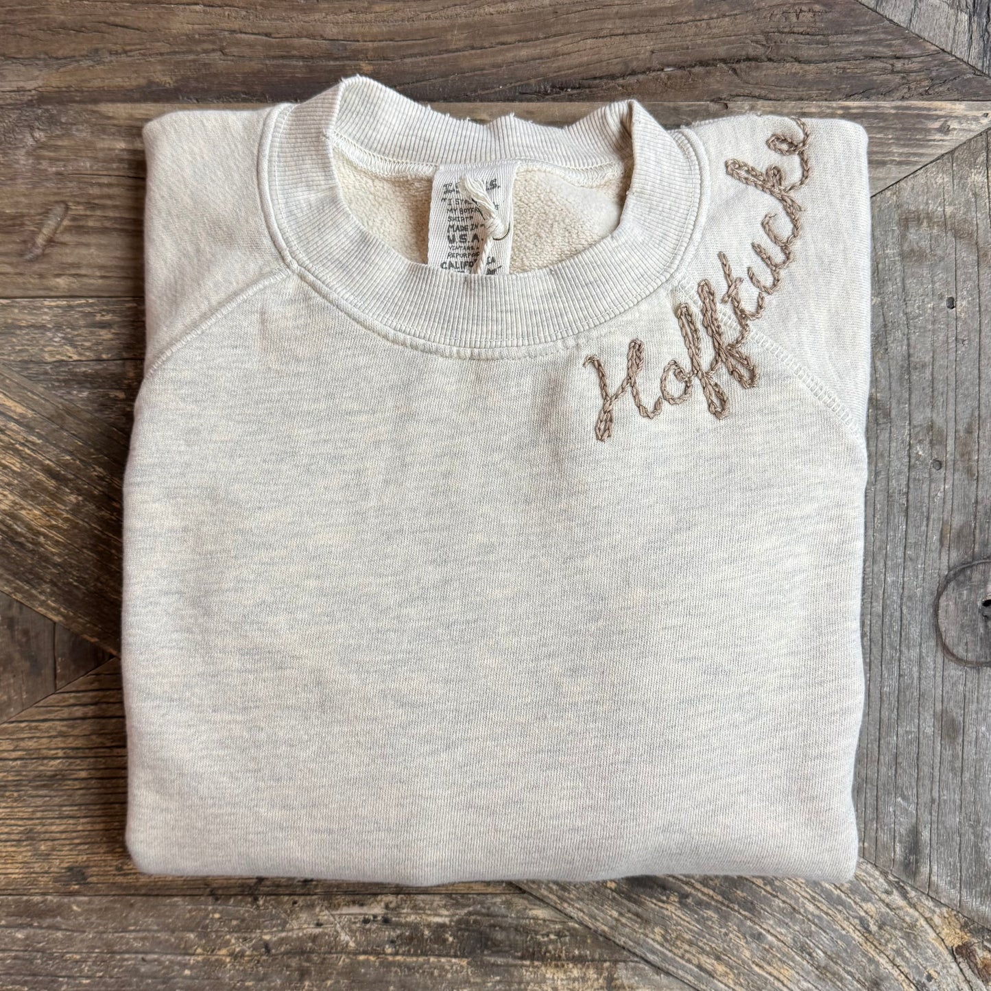 ARIZONA OATMEAL WITH CUSTOM HAND EMBROIDERY