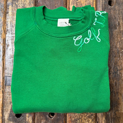 CUT & SEW COLOR COOL COLOR SWEATS WITH CUSTOM HAND EMBROIDERY (7 Colors)