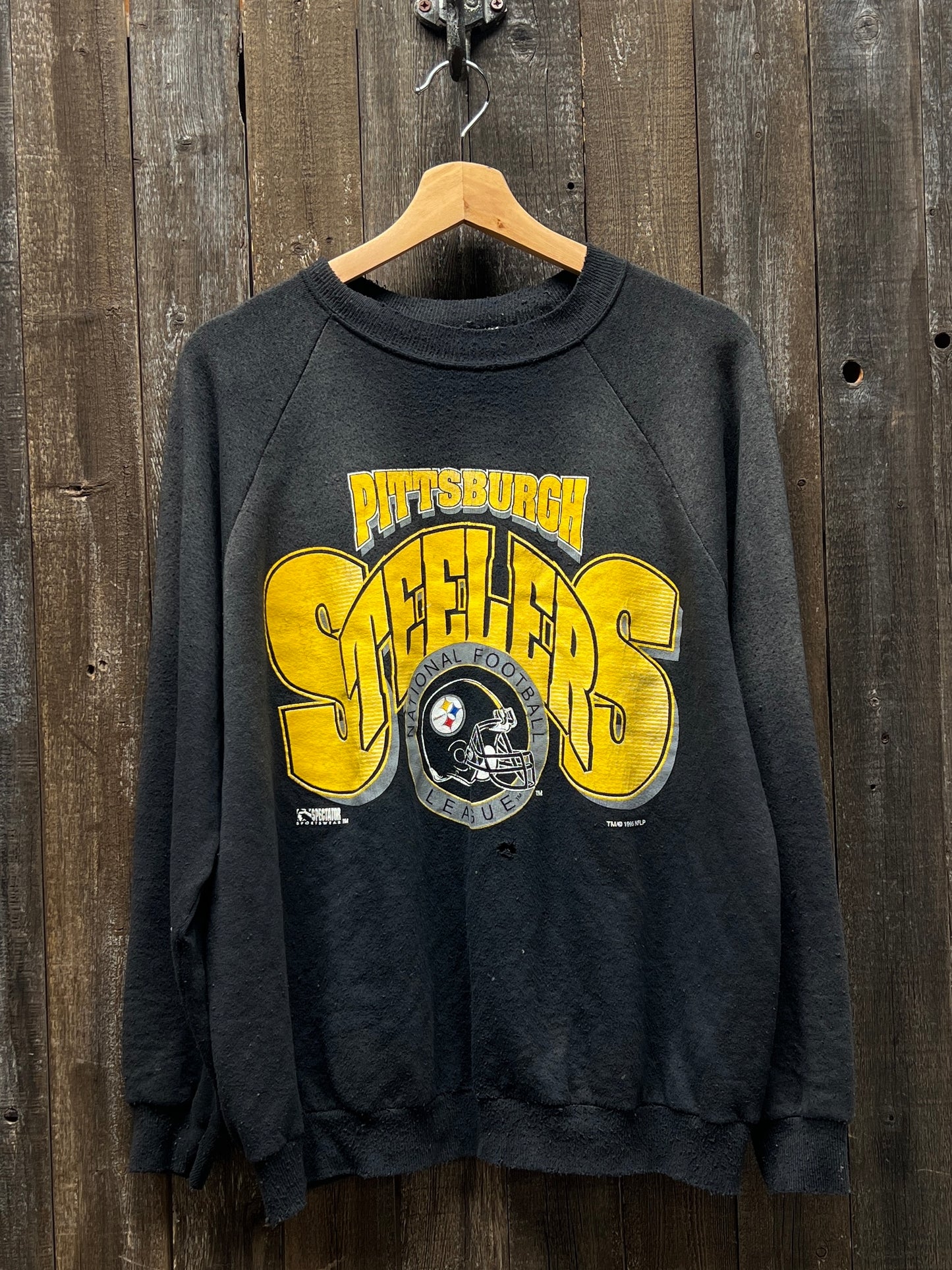 Vintage Steelers Sweatshirt -M-Customize Your Embroidery Wording