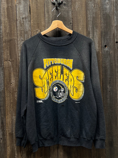 Vintage Steelers Sweatshirt -M-Customize Your Embroidery Wording