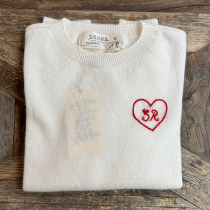 100% Cashmere Sweater - Customize Your Embroidery Wording(12 Colors)