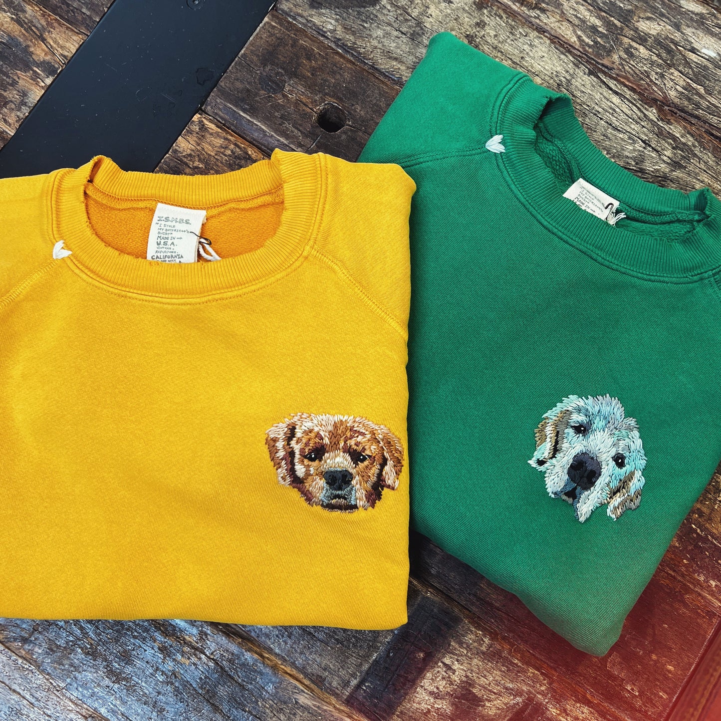 Translate Your Pet Photo into Colorful Embroidery Sweatshirt (Upload a Photo of Your Pet)