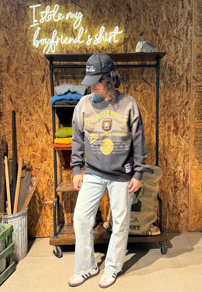 Vintage Pittsburgh Steelers Sweatshirt - M/L-Customize Your Embroidery Wording