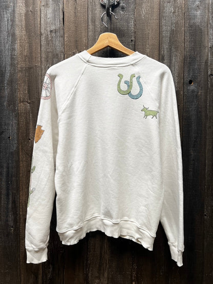 Howdy Allover Graphic Sweatshirt - Customize Your Embroidery Wording (2 Colors)