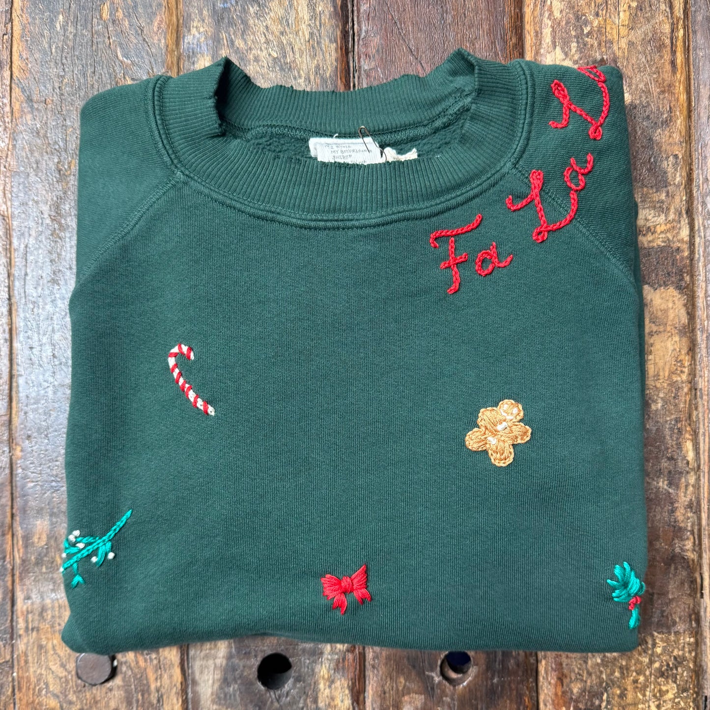 ALLOVER CHRISTMAS LOGO SWEATS -Customize Your Embroidery Wording (7 Colors)