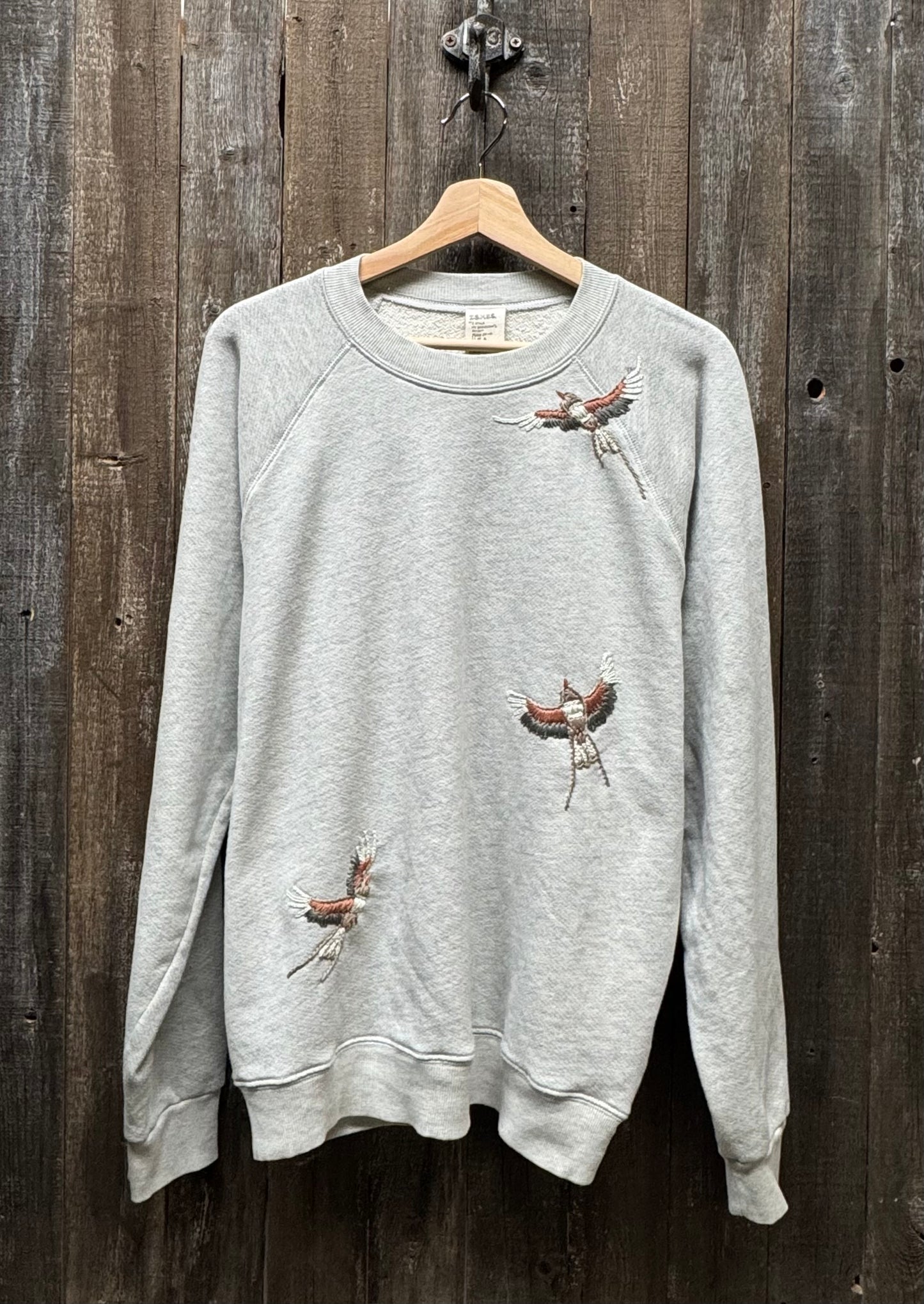 Fly Away Bird Hand Embroidered Sweatshirt (14 Colors)