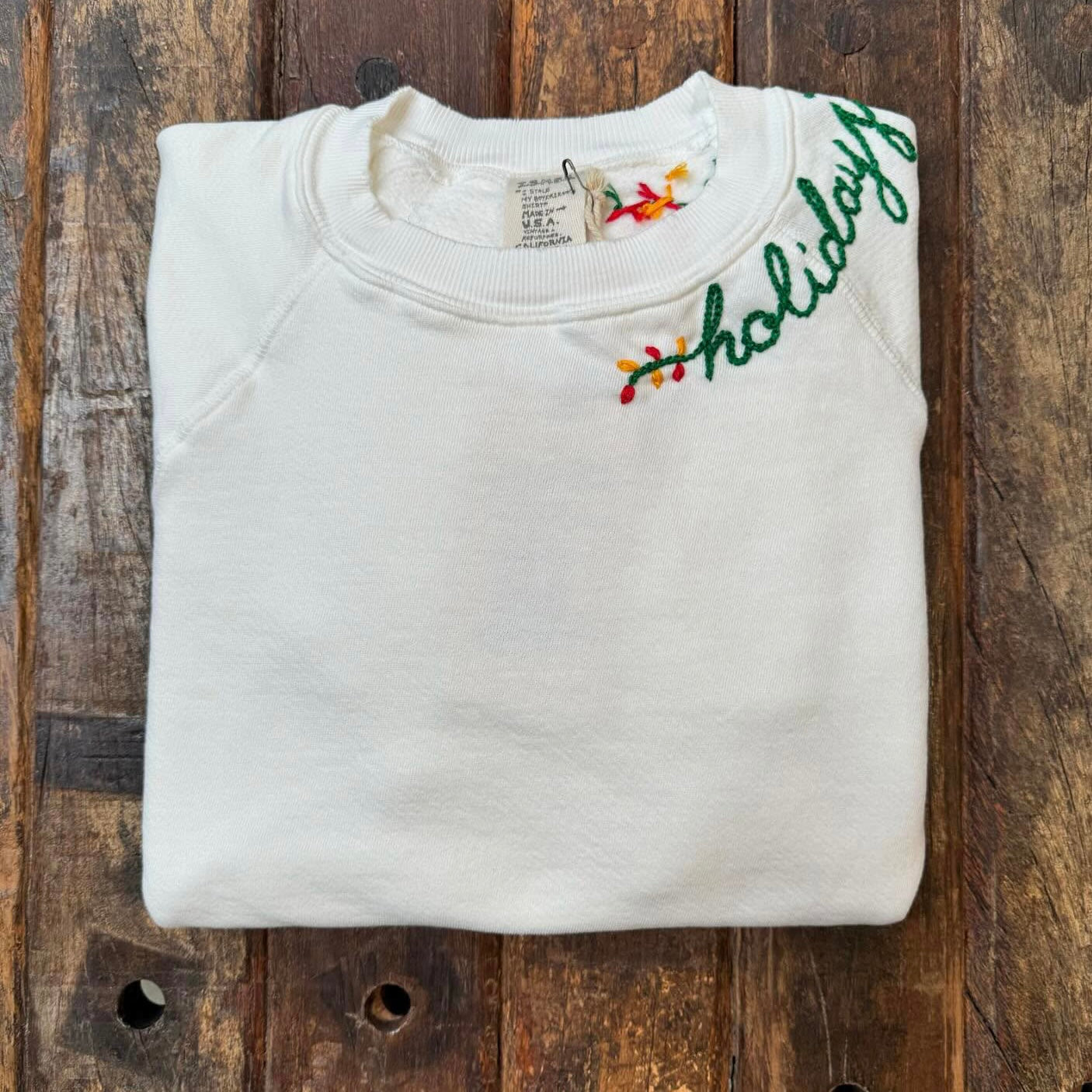 Merry Christmas Light Custom Wording Sweatshirt(9Colors)