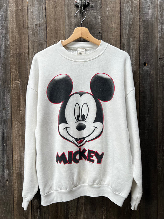 Vintage Mickey Sweatshirt-L/XL- Customize Your Embroidery Wording