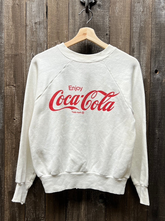 Vintage Coca Cola Sweatshirt -S-Customize Your Embroidery Wording