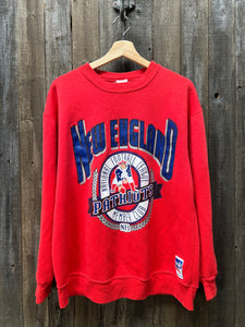 New England Patriots Sweatshirt -L-Customize Your Embroidery Wording