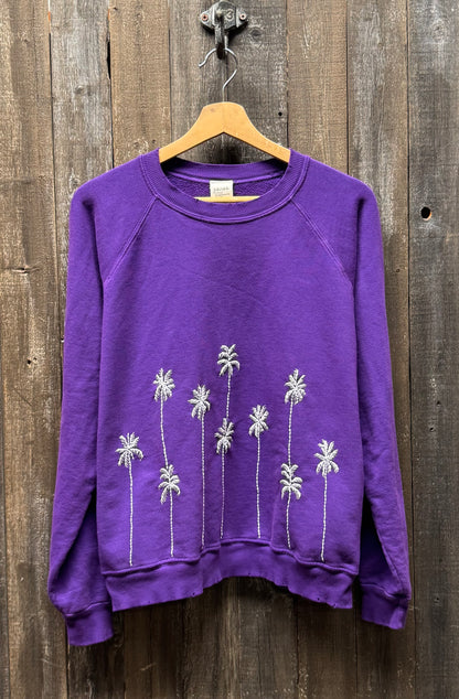 Palm Trees Sweatshirts WITH CUSTOM HAND EMBROIDERY (18 Colors)