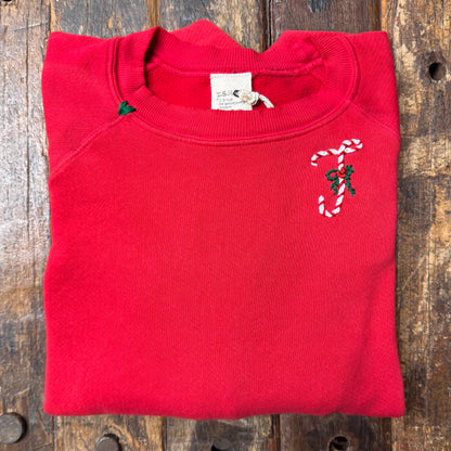 Candy Cane Monogram(Choose Your Alphabet) Sweatshirt