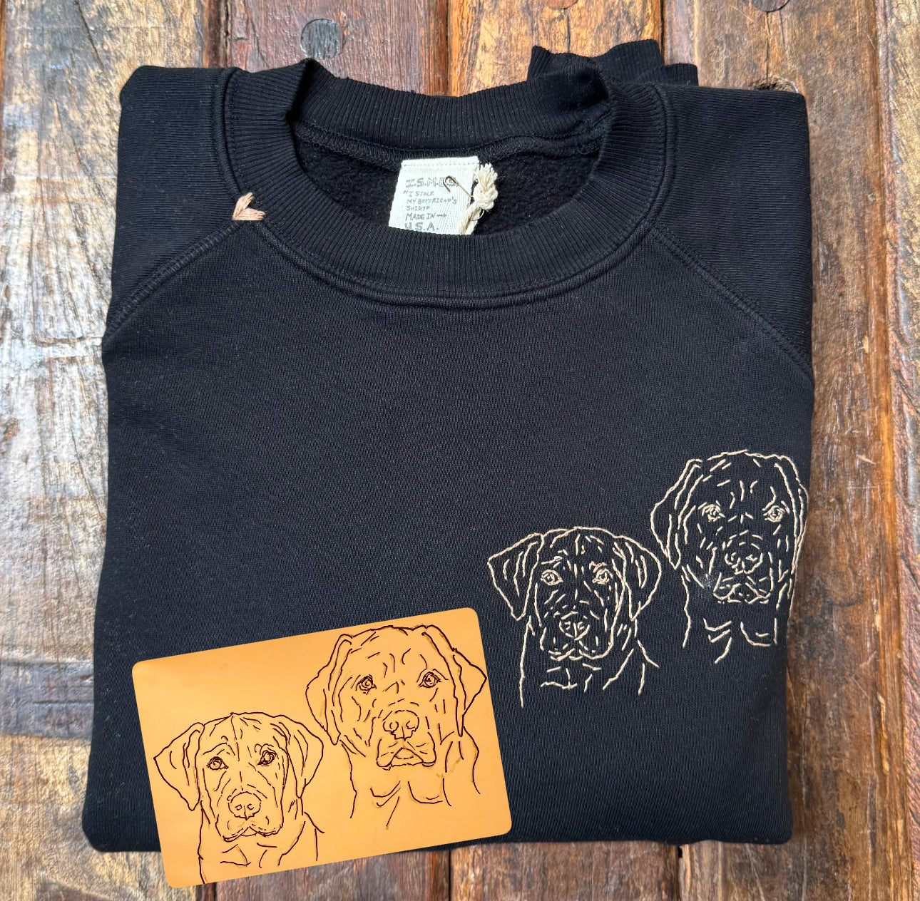 Translate Your Design into Embroidery Sweatshirt (Postcard Size 4X6)