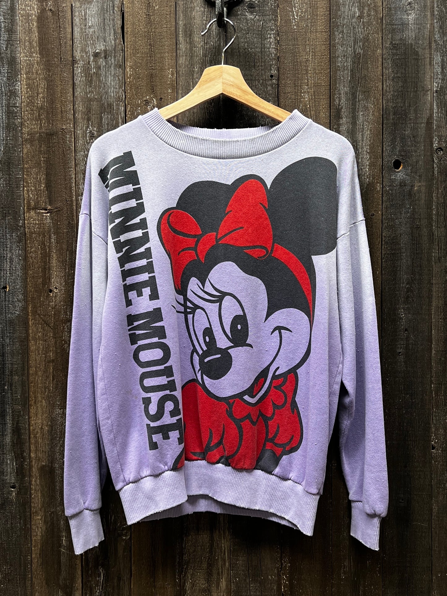 Vintage Minnie Sweatshirt-S- Customize Your Embroidery Wording