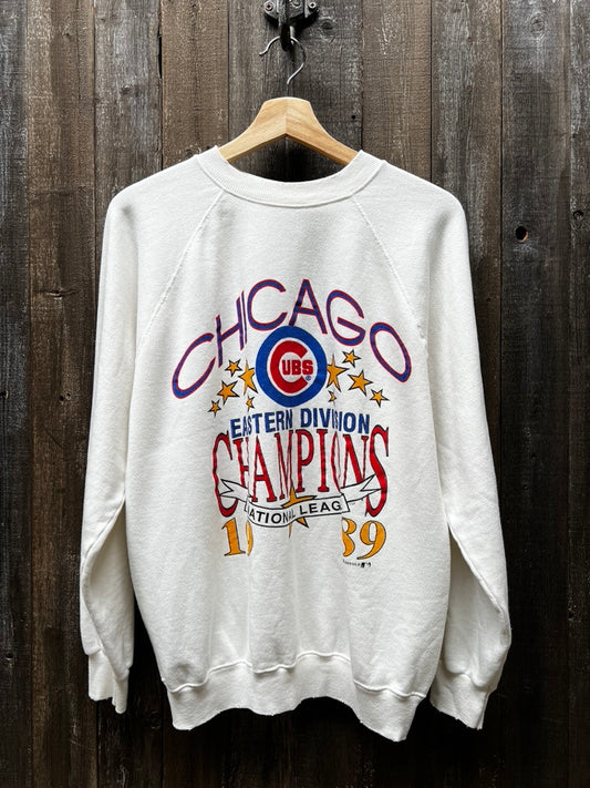 Vintage Chicago Cubs Sweatshirt -M-Customize Your Embroidery Wording