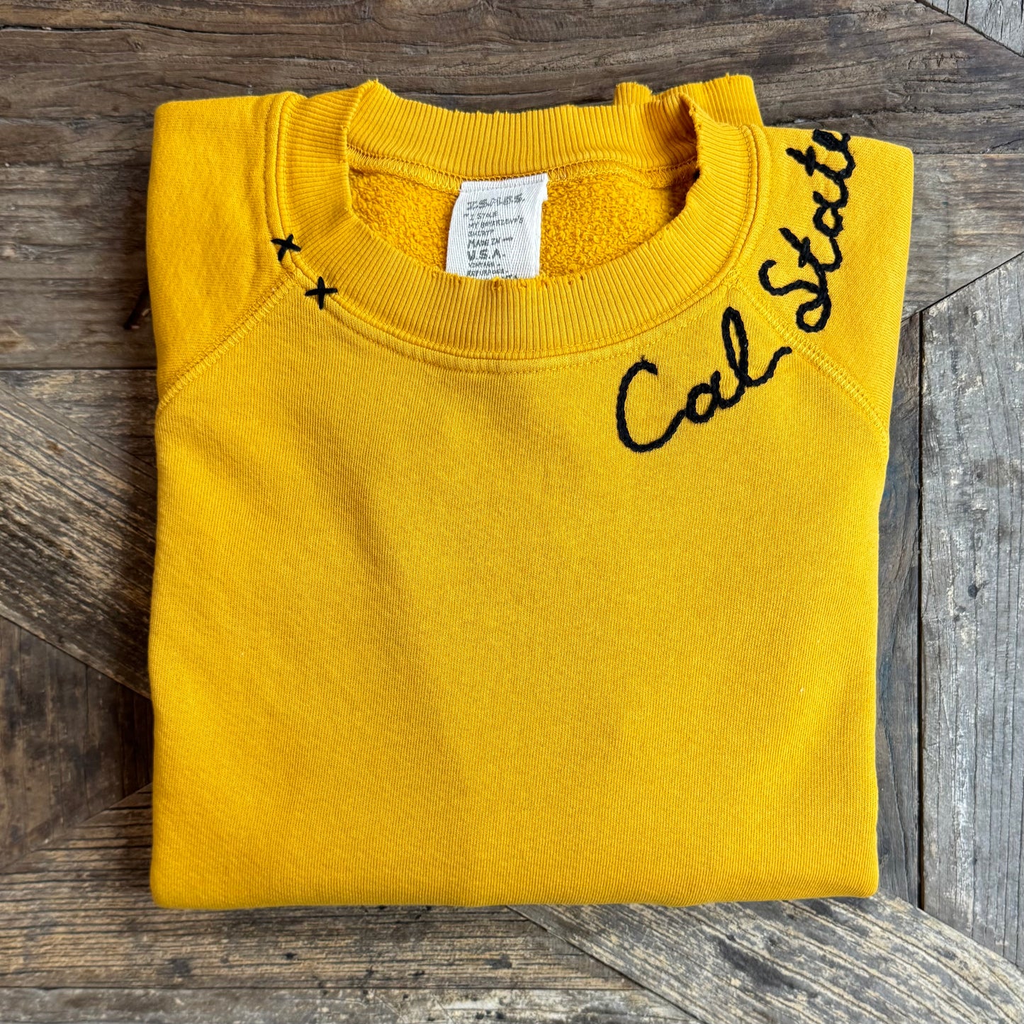 CUT & SEW COLOR WARM COLOR SWEATS WITH CUSTOM HAND EMBROIDERY (11 Colors)
