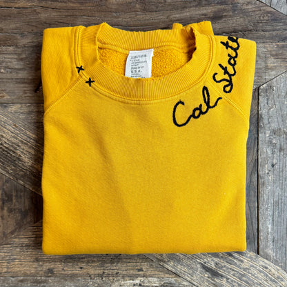 CUT & SEW COLOR WARM COLOR SWEATS WITH CUSTOM HAND EMBROIDERY (11 Colors)