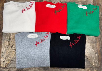 100% Cashmere Sweater - Customize Your Embroidery Wording(12 Colors)