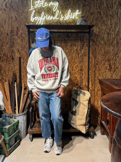 Vintage Indiana University Sweatshirt - L-Customize Your Embroidery Wording