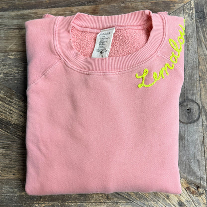 CUT & SEW COLOR WARM COLOR SWEATS WITH CUSTOM HAND EMBROIDERY (11 Colors)