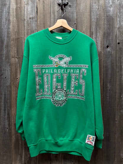 Vintage Eagles Sweatshirt with Rhinestones-M/L-Customize Your Embroidery Wording