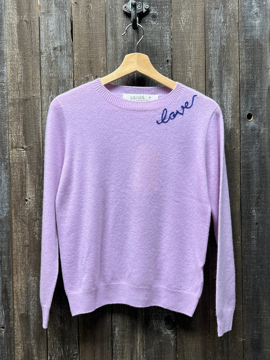 LOVE Cashmere Sweater-Lavender-S