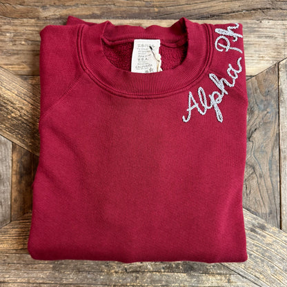CUT & SEW COLOR WARM COLOR SWEATS WITH CUSTOM HAND EMBROIDERY (11 Colors)