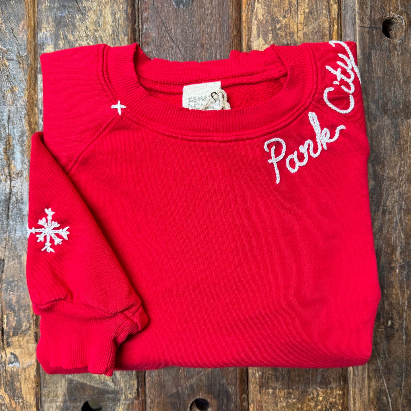 Snowflake Sweatshirt WITH CUSTOM HAND EMBROIDERY (16Colors)