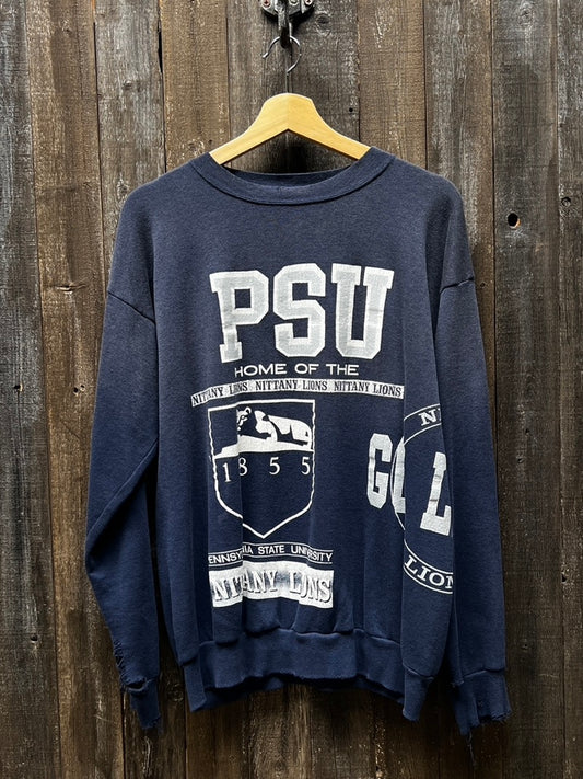 Vintage Penn State Sweatshirt -L-Customize Your Embroidery Wording